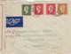 LETTRE. 1945. 8,40F. PAR AVION. RHONE CALUIRE POUR BEYROUTH LIBAN. CENSURE    / 2 - 1921-1960: Periodo Moderno