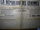 CIRQUE PINDER- PLACARD PUBLICITAIRE SUR LA RÉPUBLIQUE DES CEVENNES, Hebdo Radical Du Samedi 15 Avril 1939 - Publicités