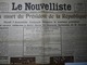 CIRQUE ZOO CIRCUS- PLACARD PUBLICITAIRE SUR LE NOUVELLISTE, Quotidien De LYON Du Samedi 08 Mai 1932 - Publicités