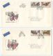 Czechoslovakia 1987 2 FDCs Scott 2647-2650 Butterflies - FDC