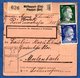 Colis Postal  -  Départ Mülhausen Pfastatt   -   -  13/12/1943 - Lettres & Documents