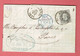 J - Lettre Commerciale - Tarif International D'époque - Oblit Charleroi 1877 Sur N°35  Par Belg-Erquelinnes Vers Paris - 1869-1883 Léopold II