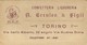 2138 " CONFETTERIA LIQUORERIA A. ERCULES & FIGLI - TORINO - 2 BAMBINI E RAMO FIORITO " ORIGINALE - Altri & Non Classificati