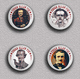 35 X Writer Edgar Allan Poe ART BADGE BUTTON PIN SET 2 (1inch/25mm Diameter) - Celebrities