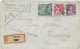 TCHECOSLOVAQUIE - 1920 - LETTRE RECOMMANDEE De VELVARY => VERGIGNY (YONNE) - TRICOLORE - Lettres & Documents