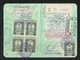 Saudi Arabia Block Of 4 Revenue Stamps On Used Passport Visas Page - Saudi Arabia