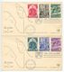 Vatican 1960 2 FDCs Scott 275-280 World Refugee Year - FDC