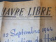 Le Havre - Journal De La Libération - Havre Libre N° 282  Du 12 Septembre 1945 - - Havre Libre