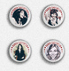 35 X Karen Carpenter Music Fan ART BADGE BUTTON PIN SET 3 (1inch/25mm Diameter) - Music