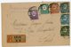 HAUTE SILESIE POLOGNE ENV 1920 KATOWITZ ( OBERSCHLESIEN ) N° 21 X 2 , 22, 23 ET 24 X 2 LETTRE RECOMMANDEE => FRANCE RRR - Schlesien