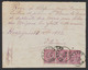 émission 1884 - N°46x3 Sur Reçu + Obl Simple Cercle "Ransart" (Manuscrit Heppignies) Vers Fleurus - 1884-1891 Léopold II