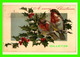 NOEL, CHRISTMAS - A MERRY CHRISTMAS - 2 BIRDS -  REPRODUCTION OF AN ORIGINAL ANTIQUE POST CARD 1874 TO 1895 - - Autres & Non Classés