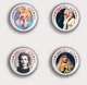 35 X Courtney Love Music Fan ART BADGE BUTTON PIN SET 1 (1inch/25mm Diameter) - Musique