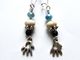 Boucles D'oreilles Enfant, Pierre, Lave, Breloque, Main, Boucles D'oreilles Artisanales, Bijou Fait-main, Artisanat Fran - Oorringen