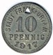Allemagne - Nécessité - FRANKFURT - 10 Pfennig 1917 (zinc) - Monetary/Of Necessity