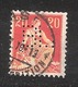 Perfin/perforé/lochung Switzerland No 98  TYPE II 1908-1933 - Hélvetie Assise Avec épée  BL  (31) - Perforadas