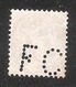 Perfin/perforé/lochung Switzerland No 105  TYPE II 1908-1933 - Hélvetie Assise Avec épée  FC - Perfins