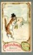 Delcampe - Serie 12 CHROMOS HUNTLEY & PALMERS MOIS 12 MONTHS Animaux Humanises Human Animals Monde Inverse Old Trade Cards Set - Autres & Non Classés