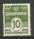 Yv. DK  N°  135  *  10o  Vert   Cote  1 Euro TBE  2 Scans - Ungebraucht