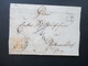 AD Thurn Und Taxis Nr. 47 Auf Halbem Brief Nummernstempel Und K1 Saalburg Taxe Mit Blauer Tinte! KW 300€ - Covers & Documents