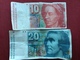 SUISSE Lot De 2 Billets 20 Frs + 10 Frs - Suisse