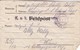 Feldpostbrief Etappenpost San Vito Al Tagliamento - K.u.k. Bahnhofskommando Nach Wien - 1918 (38541) - Briefe U. Dokumente