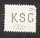 Perfin/perforé/lochung Switzerland No 99  1908-1933 - Hélvetie Assise Avec épée KSC  Koenigsberger Schimmelburg & Co - Perforés