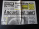 Jacques Anquetil Ensemble De 6 Couvertures De Journaux "Novembre 1987" - Cyclisme