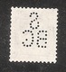 Perfin/perforé/lochung Switzerland No 100  1908-1933 - Hélvetie Assise Avec épée S BG Schweizerische Bankgesellschaft - Perforadas