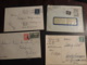 LOT DE 4 LETTRES  PORTUGAL GRECE ALLEMAGNE  BELGIQUE - Collections (without Album)