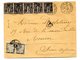 France, N°83 Bande De 5 Sur Lettre Taxée (taxe N°15 X2) 1893 - (B2067) - 1877-1920: Période Semi Moderne