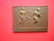 ANCIENNE ET BELLE PETITE PLAQUE EN BRONZE QUER OURCH LIEN1923 2 COUREURS A PIEDS PASSAGE DE RELAIS - Athletics