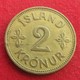 Iceland  2 Kronur 1940 KM# 4.2  Islandia Islande Island Ijsland - Islande