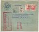 BARCELONA 1931 CC CERTIFICADA A USA SELLOS VAQUER AL DORSO LLEGADAS Y TRANSITOS - Cartas & Documentos