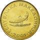 Monnaie, Macédoine, 2 Denari, 2001, SUP, Laiton, KM:3 - Noord-Macedonië