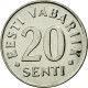 Monnaie, Estonia, 20 Senti, 2003, No Mint, SPL, Nickel Plated Steel, KM:23a - Estonie