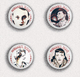 35 X Writer Marguerite Duras ART BADGE BUTTON PIN SET  (1inch/25mm Diameter) - Celebrities