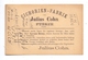 8510 FÜRTH, Cichorien-Fabrik Julius Cohn / Judaica, Besuchs-Karte, 1888 - Fuerth