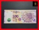 ARGENTINA 100 Pesos P. 358 2016 UNC Evita Serie AA Marks For The Blinds - Argentine