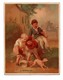 CHROMO A Pygmalion Calendrier 1879 Enfants Garnements Chien Casserole Accrochée à La Queue Farce - Autres & Non Classés