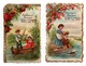 CHROMO Découpis Chocolat Poulain Enfants Fille Garçon Barque Rame Plan D'eau Rivière étang Canard Cygne (2 Chromos) - Poulain