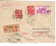 TUNISIE 212 293 Lettre Par Avion Cachets Tunis - Calcutta Inde Recommandé 7 Déc 1945 - Lettres & Documents
