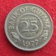 Guyana 25 Cents 1977 KM# 34 *V1 Guiana - Guyana