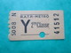 TICKET  Métro  RATP  PARIS " Y "   Oblitéré - 2° Classe  - 1960 - TBE - Monde