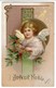Carte Gaufrée - Ange - Angelot - Joyeux Noël - Circ. En 1906 - 2 Scans - Anges