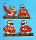 4 PIN'S  //  ** PILOTES // Alain PROST / Ayrton SENNA / Gerhard BERGER / Jean ALÉSI ** 1991 ** - Automobile - F1