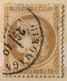 Timbre France III République 1871-75 (°) 15c Bistre Cérès Grands Chiffres YT 55 (côte 5 Euros) – 386e - 1871-1875 Cérès