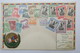 (10/8/2) Postkarte/AK "verschiedene Briefmarken Von Barbados", Mit Umgebungskarte, Um 1900 - Postzegels (afbeeldingen)