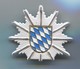 Bayern Polizei, Federal Police Germany, Old Metal Insignia, Cap Badge, D 50 X 45 Mm - Police