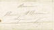 Précurseur Lettre Du 20/1/1847 Envoyée Par Porteur D'Yvoz à LIEGE - Signé J. CRESPIN - 1830-1849 (Independent Belgium)